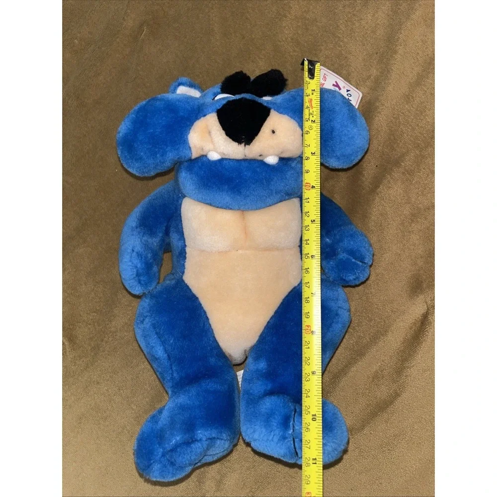 Vintage 80s‎ Blue Bulldog Plush Toy Tonytoy with tags 1980 Carnival Toy New VTG